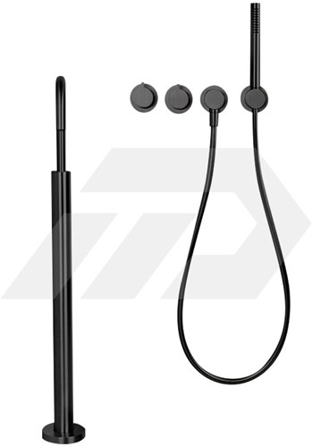 Cocoon Piet Boon PB SET25 THERM Badkranenset Met Vrijstaande Uitloop Gunmetal Black