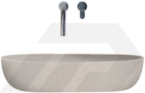 Cocoon ZEN BASIN Ovale Waskom Concrete-01
