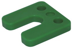 GB Drukplaat 10x70x70mm Groen Met Sleuf Kunststof