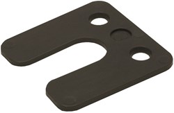 GB Drukplaat 3x70x70mm Zwart Met Sleuf Kunststof