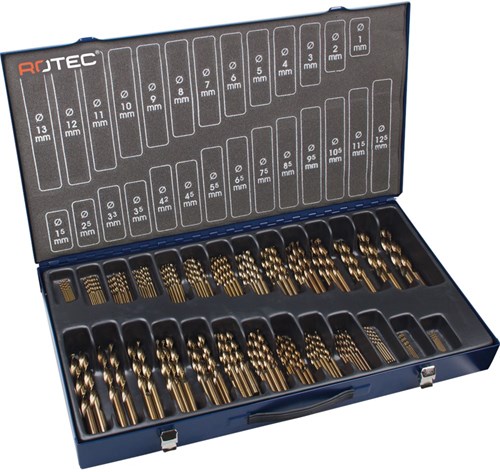 Rotec Metaalborenset 1-13mm HSS-Co 202-Delig