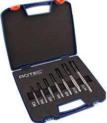 Rotec Machinetappenset M3-M12 HardLube Voor RVS 7-Delig Doorlopend (1 Set)