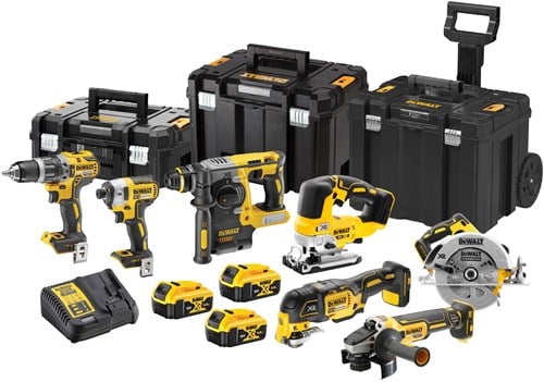 Dewalt DCK755P3T 18V XR Brushless 7-Delige Voordeelset (TSTAK, Trolleycase, 3x5,0Ah)