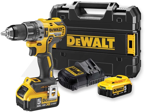 Dewalt DCD791P2 18V XR Brushless Boormachine (TSTAK, 2x5,0Ah)