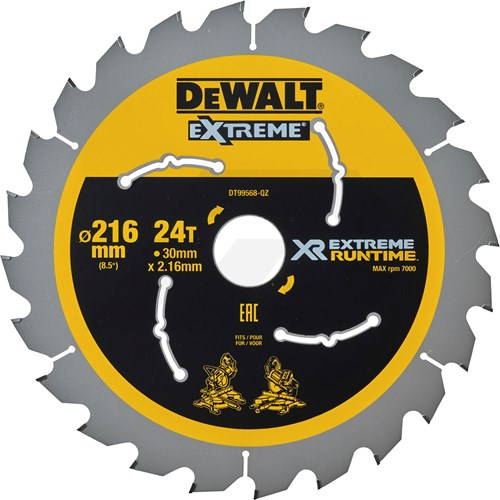 Dewalt 216x30x24T Cirkelzaagblad Geschikt Voor Hout (1 Stuks)