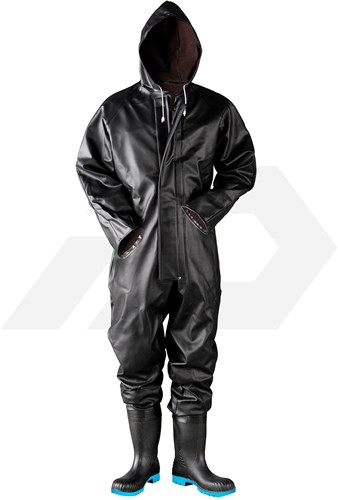 Dolfing 432.02 Waadoverall Zwart P2 Laars Mt. 40 Overall M
