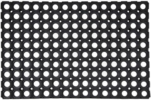 Hamat 350 Domino Rubber Deurmat 80x120 Zwart