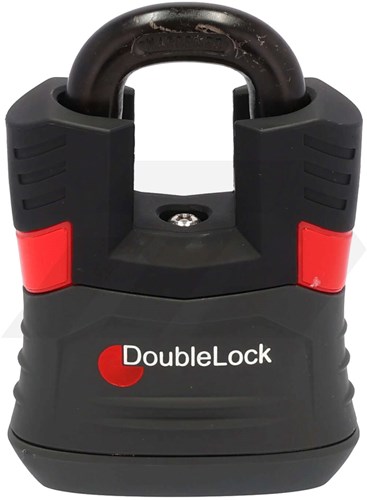 Double Lock Padlock Red Hangslot Met 5 Sleutels