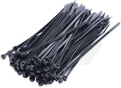 DX 89200-25 Bundelband 2,5x200mm Zwart Nylon UV Bestendig (100 Stuks)