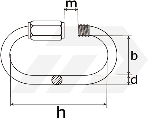 DX 200-04E Noodschakel 4mm Verzinkt (1 Stuks)-3