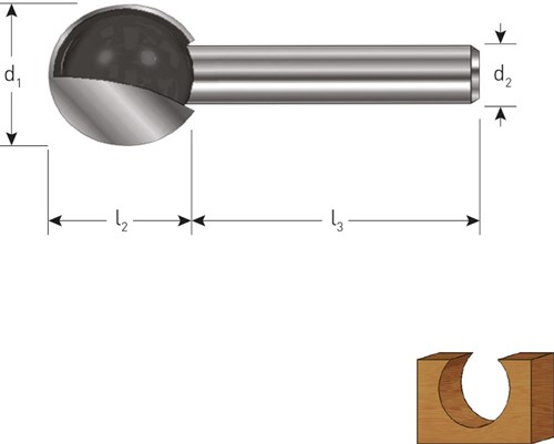 Rotec Kogelfrees 12,7mm 8mm Gold-Line-2