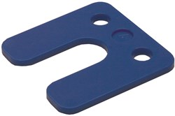 GB Drukplaat 4x70x70mm Blauw Met Sleuf Kunststof