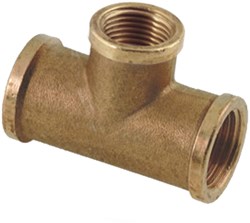 Bonfix Messing T-stuk, verlopend 1/2"x3/8"x1/2"