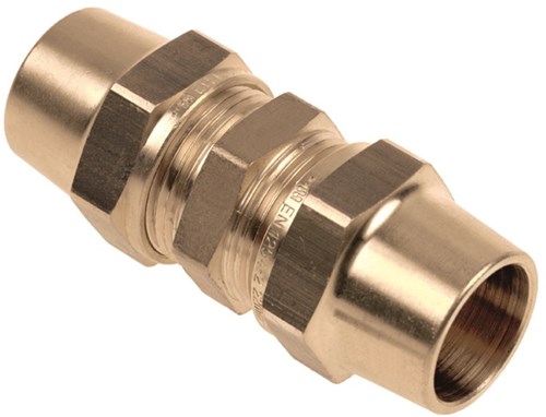 Bonfix Belgas Messing rechte koppeling 15x15mm