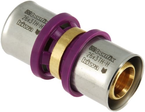 Bonfix Alu-pers Rechte koppeling 26x26mm