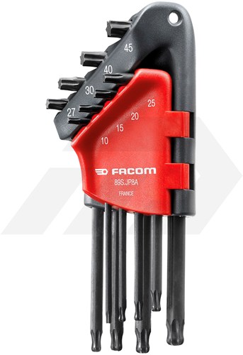 Facom 89S.JP8A Inbussleutelset 8-Delig Torx Lang Met Kogelkop