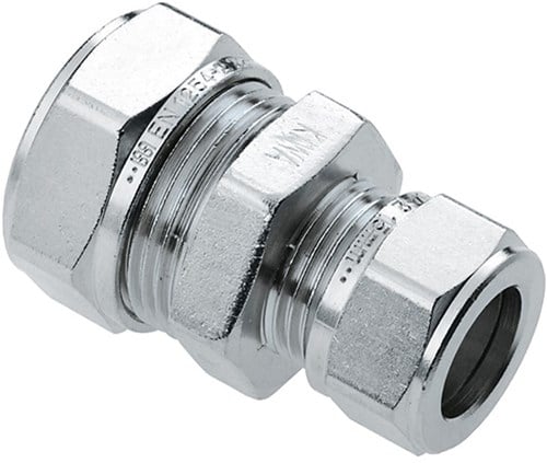 Bonfix Vernikkelde Rechte verloopkoppeling 15x12mm