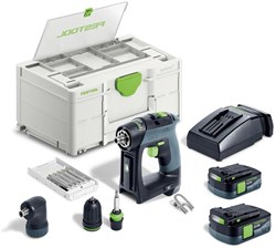 Festool CXS 12 2,5-Set 12V Boormachine (2x2,5 Ah in Systainer)