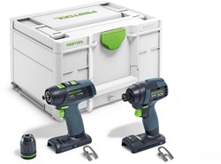Festool TID 18 Basic-Set T18 Accu-Slagschroevendraaier/Accu Boormachine