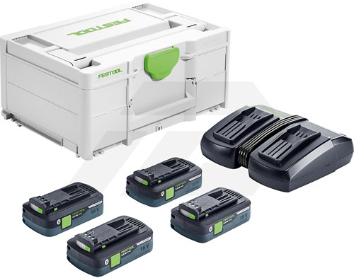 Festool SYS 18V 4x4,0/TCL 6 Duo 18V Startset (4x4,0Ah in Systainer)