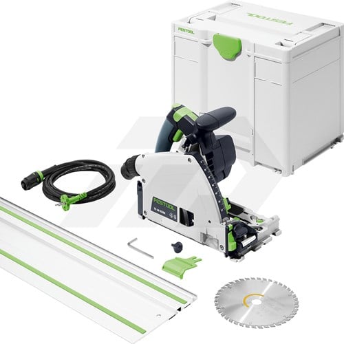 Festool TS 60 KEBQ-Plus-FS Invalcirkelzaagmachine Met FS 1400/2 (In Systainer)