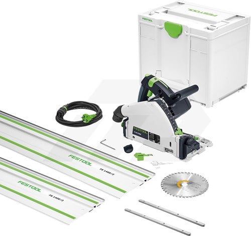 Festool TS 55 FEBQ-Plus-FS Invalcirkelzaagmachine Met 2x FS 1400/2 & 2x Koppelstuk (In Systainer)