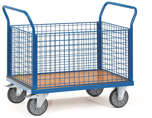 Fetra 1552 Vierwandwagen 100x70cm 600Kg. Blauw