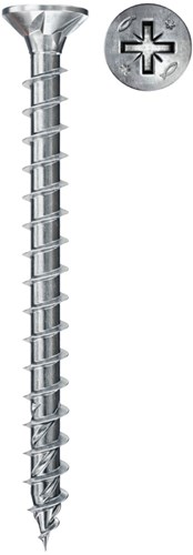 Fischer Spaanplaatschroef 5.0x25mm Verzinkt PZ2 (200 Stuks)