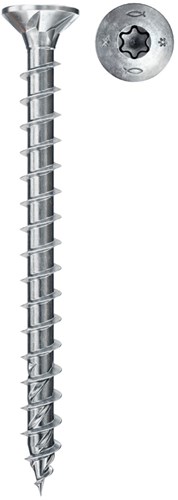 Fischer Spaanplaatschroef 3.0x30mm Verzinkt TX10 (500 stuks)