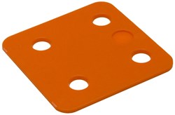 GB Drukplaat 70x70mm 2mm dik Oranje Kunststof