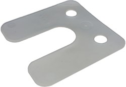 GB Drukplaat met sleuf 70x70mm 1mm dik Transparant Kunststof