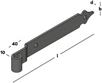 GB Heng voor vlakwerk Rustica 300x40mm Zwart Gecoat-2