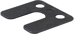 GB Hogedrukplaat met sleuf 70x70mm 2mm dik Zwart Kunststof