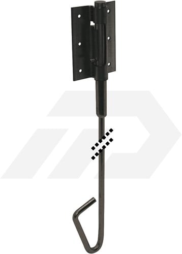 GB Staartgrendel 1000mm Zwart Gecoat