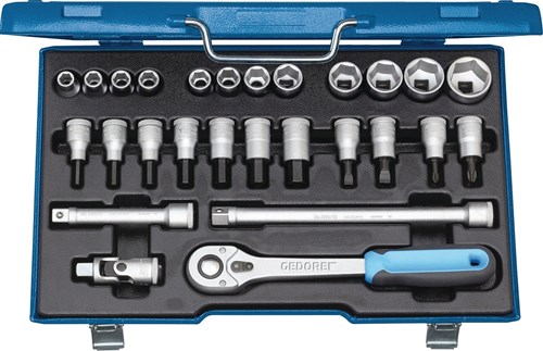 Gedore 19 IMU-10 Dopsleutelset 1/2" 27-dlg 10-30 mm