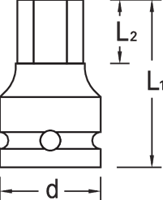 Gedore IN K 32 22 Slagmoerdopsleutel 3/4" 22 mm-2