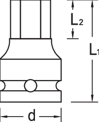 Gedore IN K 32 22 Slagmoerdopsleutel 3/4" 22 mm-2