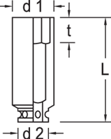 Gedore K 19 L 13 Slagmoerdopsleutel 1/2" lang 13 mm-2
