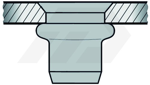 Gesipa Blindklinkmoer M6 Aluminium Met Verzonken Kop-3