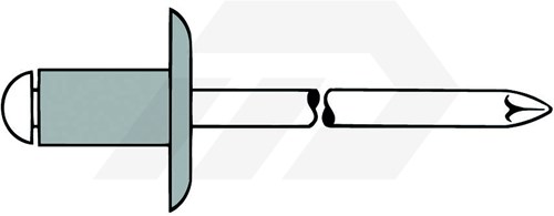 Gesipa Popnagel 3,0x7mm Aluminium/Staal Bolkop (500 Stuks)-2