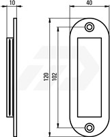 Hermeta 4560-01 Schuifdeurkom 120x40mm Aluminium F1-2