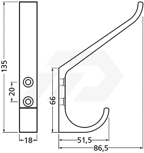Hermeta 0148-18 Hoed & Jashaak Enkel Aluminium Zwart-2