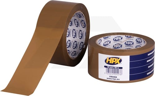 HPX Verpakkingstape 50mm x 66 Mtr. Bruin