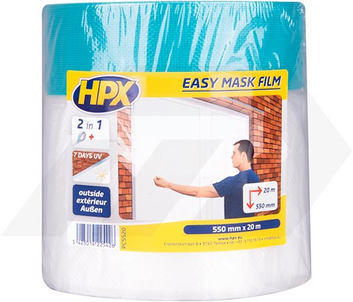 HPX Easy Mask Outdoor Afdekfolie 550mm x 20Mtr.