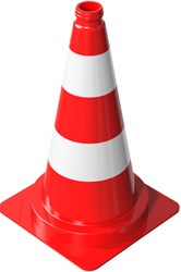 Schake Verkeerskegel 50cm Oranje/Wit