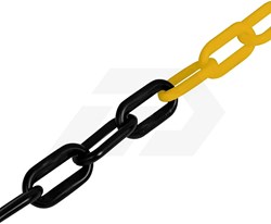 DX Kunststof Ketting Geel/Zwart Ø6mm 25 Mtr (Bundel)
