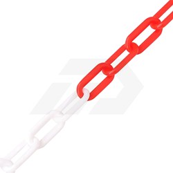 DX Kunststof Ketting Rood/Wit Ø6mm 30 Mtr. (Bundel)