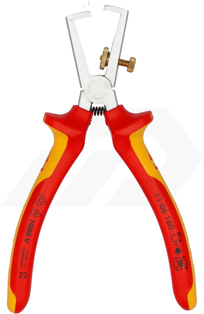 GEDORE Draadstriptang, instelbaar voor draden van 0,8 tot 6,0 mm², met openingsveer en borgschroef, 8098-160 JC