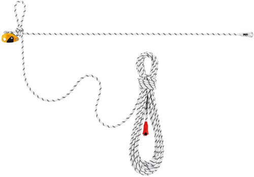 Petzl Grillon Horizontale Verstelbare Leeflijn 2 Mtr. Wit/Geel