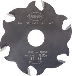 Lamello Groeffrees HW 100x4x22mm Z6 Wisseltand (Voor Classic X)